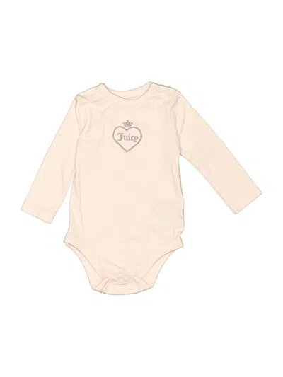Pre-owned Juicy Couture Babies' Long Sleeve Onesie In Ivory