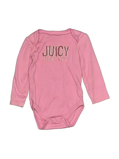 Pre-owned Juicy Couture Babies' Long Sleeve Onesie In Pink