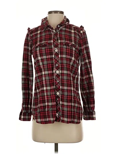 Pre-owned Juicy Couture Long Sleeve Polo Shirt In Red