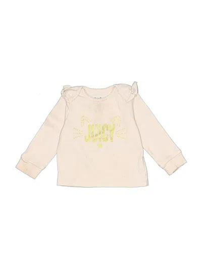Pre-owned Juicy Couture Babies' Long Sleeve T-shirt In White