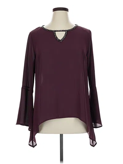 Pre-owned Juicy Couture Long Sleeve T-shirt In Burgundy