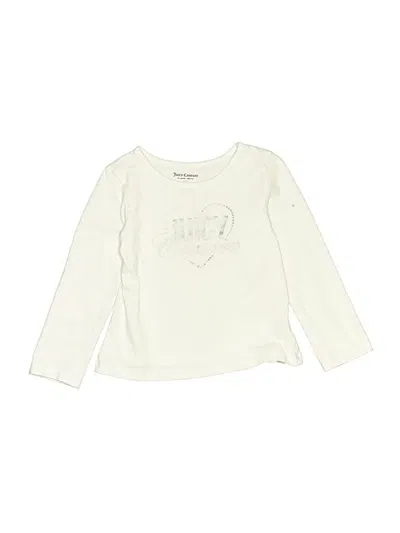 Pre-owned Juicy Couture Kids' Long Sleeve T-shirt In Ivory