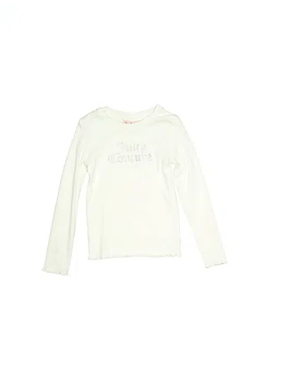 Pre-owned Juicy Couture Kids' Long Sleeve T-shirt In Ivory