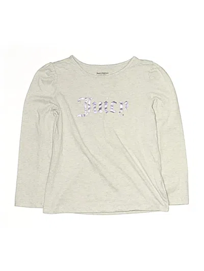 Pre-owned Juicy Couture Kids' Long Sleeve T-shirt In Silver