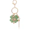 Juicy Couture Lucky Clover Charm Keychain In Gray