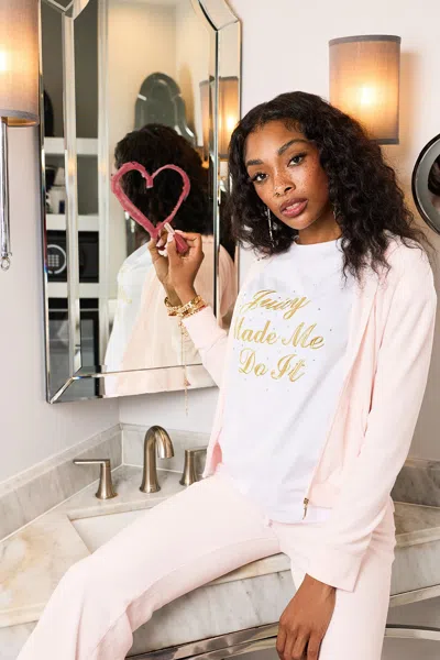 Juicy Couture Made Me Do It Oversized Tee In White