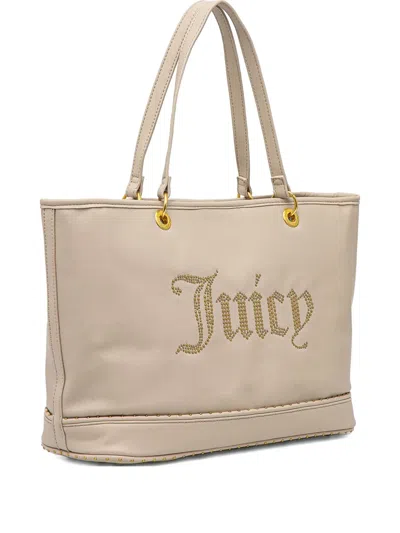 Juicy Couture Medium Studded-logo Tote Bag In Neutral