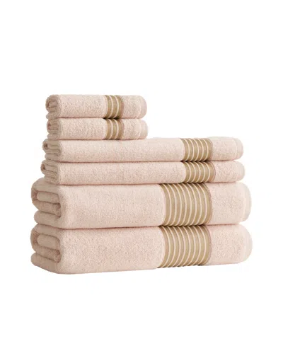 Juicy Couture Melissa Cotton 6-piece Bath Towel Set In Pink