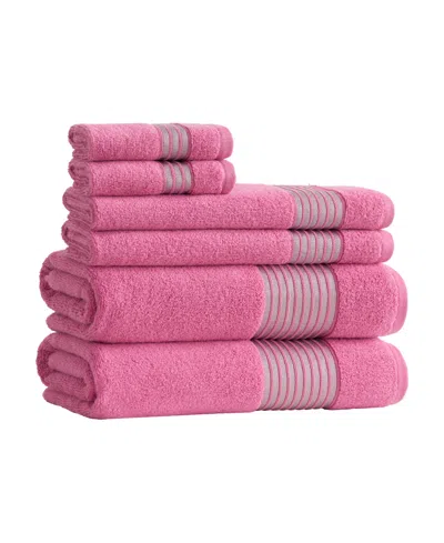 Juicy Couture Melissa Cotton 6-piece Bath Towel Set In Pink