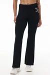 Juicy Couture Metallic Eyelash Flared Pant In Black