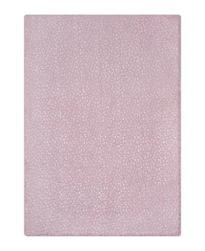 Juicy Couture Metallic Leopard Foil Print Rug, 72" X 48" In Pink