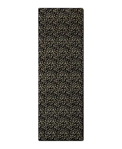 Juicy Couture Metallic Leopard Foil Print Runner Rug, 72" X 24" In Black