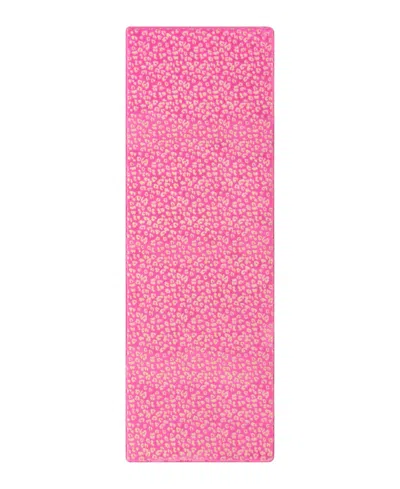 Juicy Couture Metallic Leopard Foil Print Runner Rug, 72" X 24" In Pink