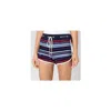 JUICY COUTURE MICRO TERRY STRIPED SHORTS