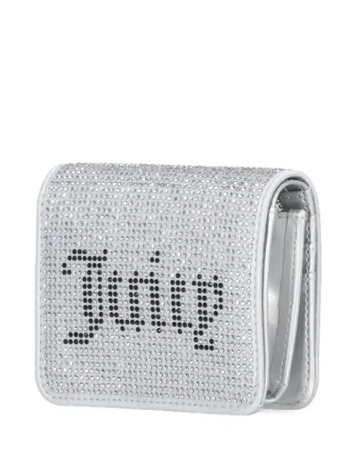 Juicy Couture Mini Crystal-embellished Crossbody Bag In Gray