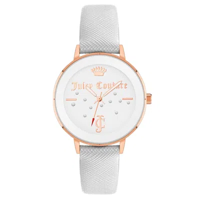 Juicy Couture White Plastic Dress Watch In Gray