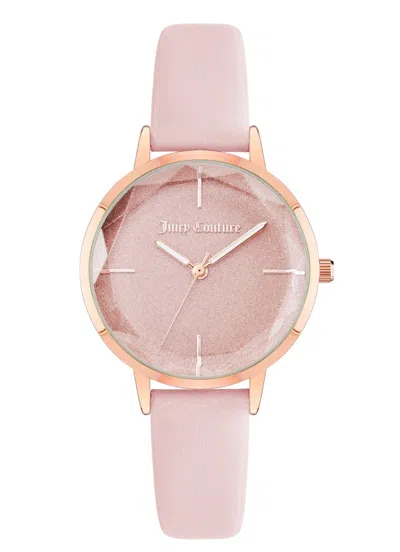 Juicy Couture Multicolor Plastic Dress Watch In Pink