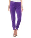 JUICY COUTURE MODERN TRACK PANTS IN BRIGHT VIOLET PURPLE