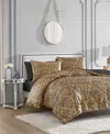 Juicy Couture Monica Leopard Satin 2-pc. Reversible Comforter Set, Twin/twin Xl In Leopard