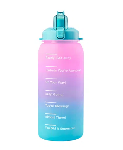 Juicy Couture "motivate" Fashion Water Bottle In Hot Pink,purple,aqua