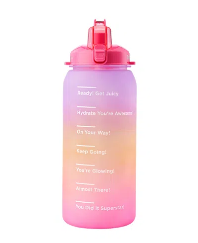 Juicy Couture "motivate" Fashion Water Bottle In Purple,yellow,pink