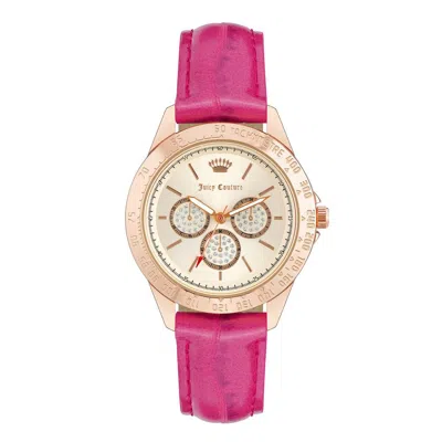 Juicy Couture Multicolor Plastic Dress Watch In Purple