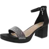 Juicy Couture Nelly Womens Ankle Strap Open Toe Block Heel In Black