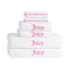 Juicy Couture Neon Border Bath Towel Set In White