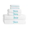 Juicy Couture Neon Border Bath Towel Set In White