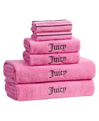 Juicy Couture Neon Border Cotton 6-pc. Bath Towel Set In Multi