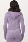 Juicy Couture Og Big Bling Velour Hoodie In Purple
