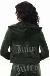 Juicy Couture Og Big Bling Velour Hoodie In Green