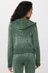 Juicy Couture Og Big Bling Velour Hoodie In Green
