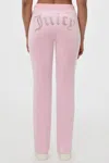 Juicy Couture Og Big Bling Velour Track Pants In Pink