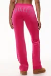 Juicy Couture Og Big Bling Velour Track Pants In Pink