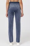 Juicy Couture Og Big Bling Velour Track Pants In Blue