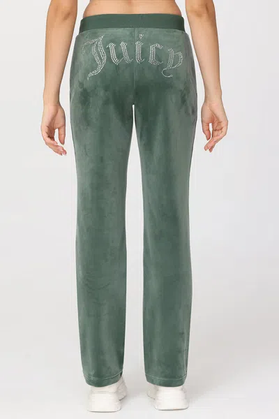 Juicy Couture Og Big Bling Velour Track Pants In Green
