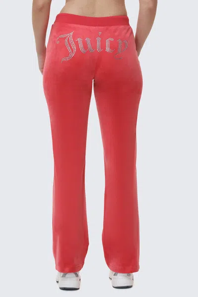 Juicy Couture Plus-size Og Big Bling Velour Track Pants In Pink