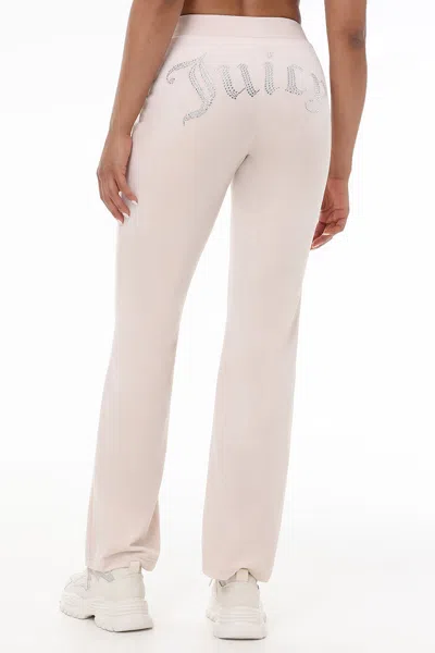 Juicy Couture Og Big Bling Velour Track Pants In Transparent