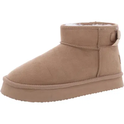 Juicy Couture Olden Womens Round Toe Booties Winter & Snow Boots In White