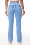 Juicy Couture Ombre Big Bling Velour Track Pants In Blue