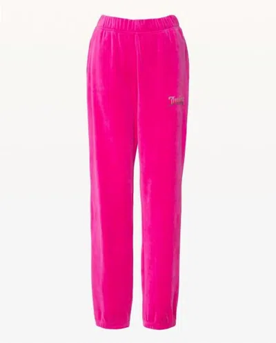 JUICY COUTURE OMBRE STUD JOGGERS TRACK PANTS IN RASPBERRY PINK
