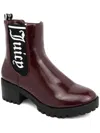 Juicy Couture One Up Womens Block Heel Lug Sole Mid-calf Boots In White