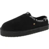 Juicy Couture Oney Womens Faux Suede Slip On Loafer Slippers In Black