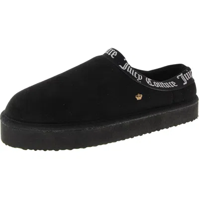 JUICY COUTURE ONEY WOMENS FAUX SUEDE SLIP ON LOAFER SLIPPERS