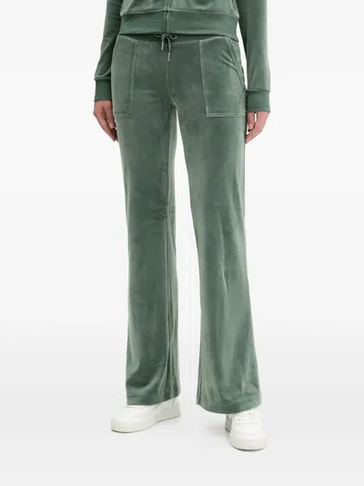 Juicy Couture Patch-pocket Logo-detail Track Pants In Green