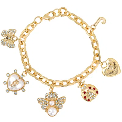 Juicy Couture Pearl & Icon Charm Bracelet In Multi