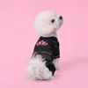 Juicy Couture Pet Silky Satin Pajamas In Black