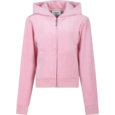 Juicy Couture Kids' Pink Sweatshirt For Girl With Logo