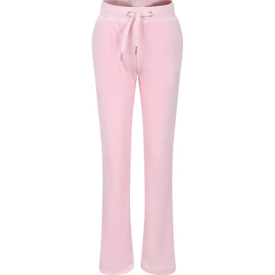 Juicy Couture Kids' Pink Trousers For Girl With Logo